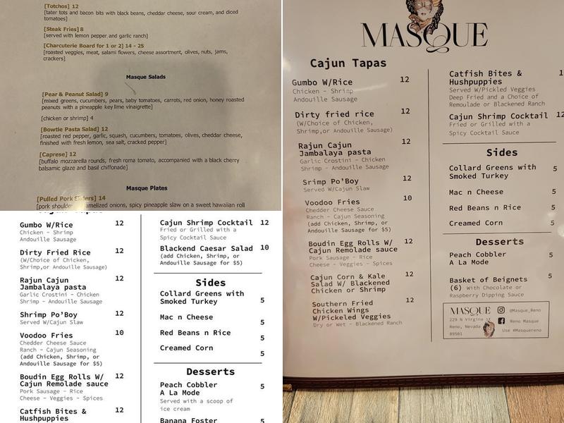 Masque Menu
