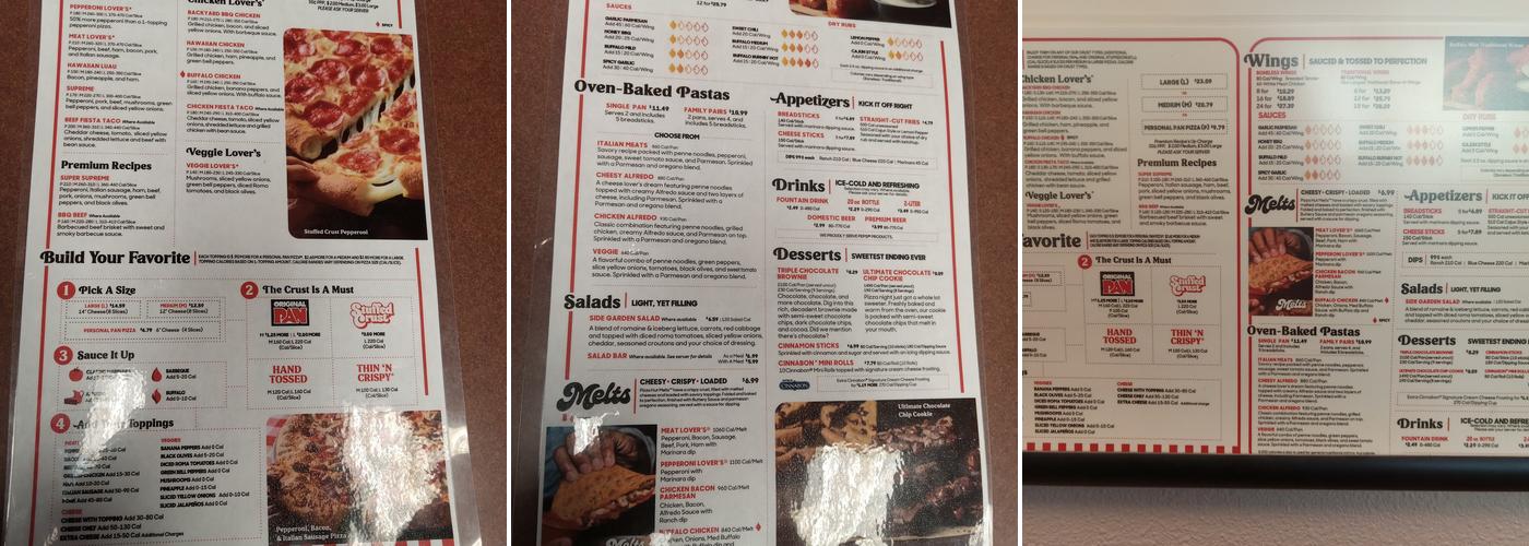 Pizza Hut Menu