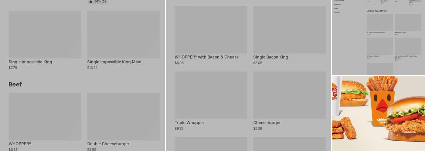 Burger King Menu