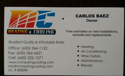 M C Heating and Cooling 419 MacArthur Ave, North Fair Oaks California 94063