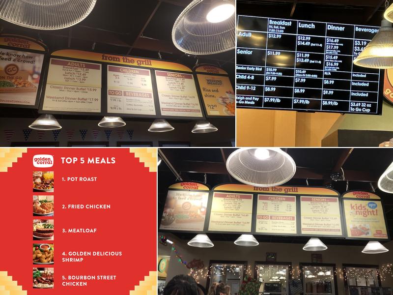Golden Corral Buffet & Grill Menu
