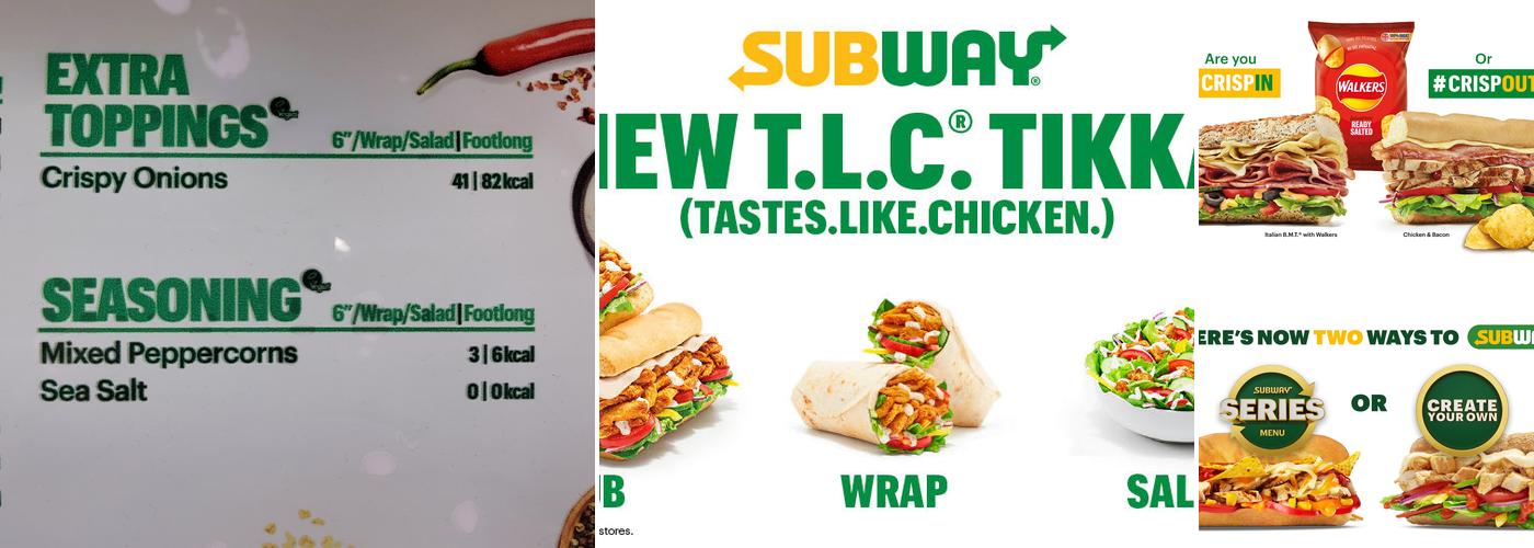 Subway Menu