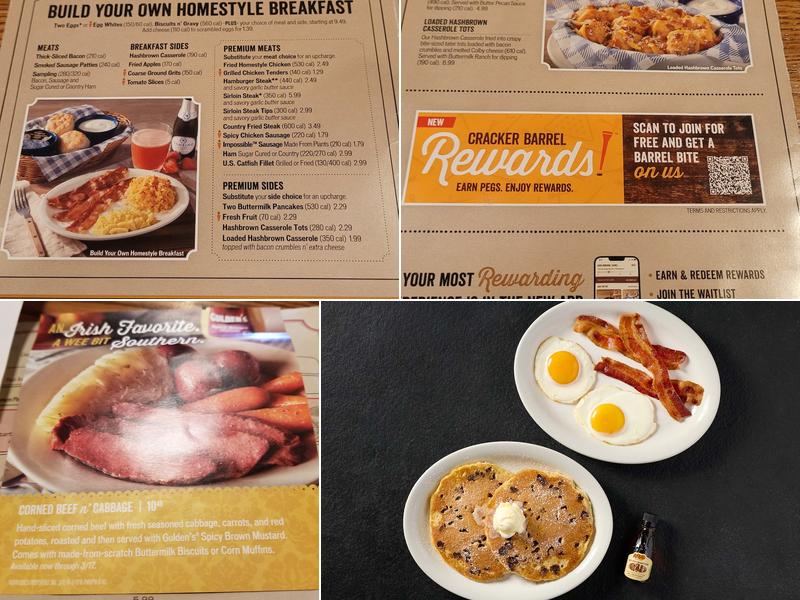 Cracker Barrel Old Country Store Menu