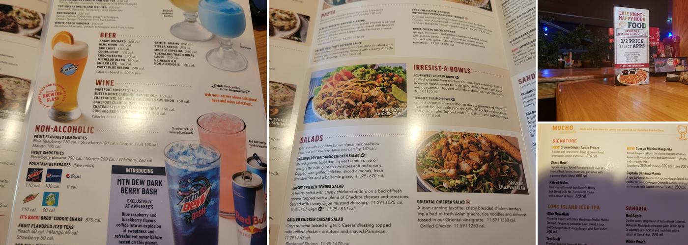 Applebee's Grill + Bar Menu