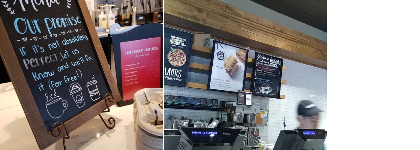 Starbucks Coffee Company Menu