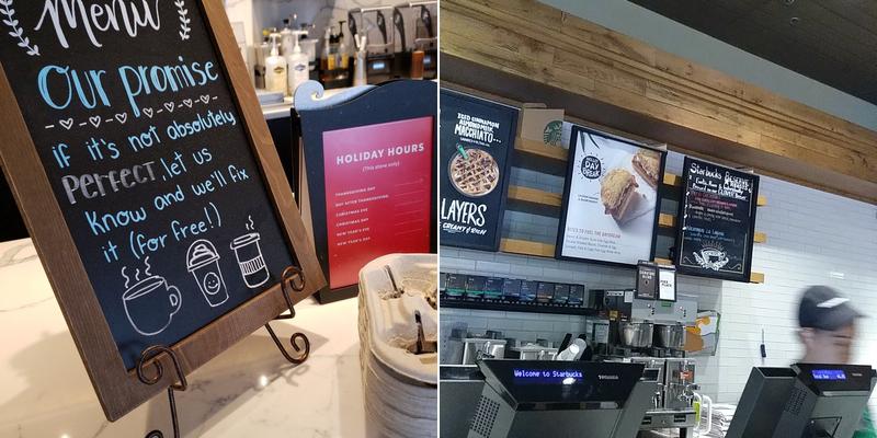 Starbucks Coffee Company Menu