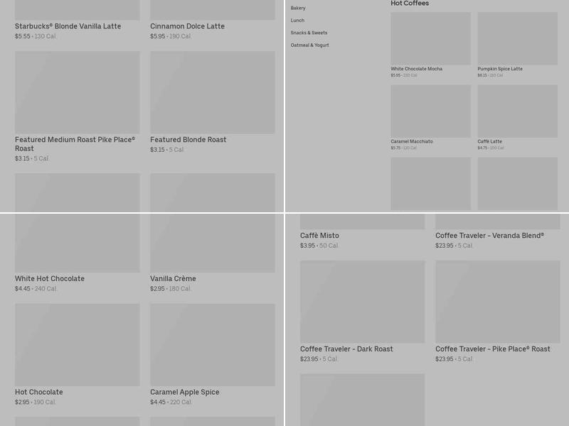 Starbucks Menu