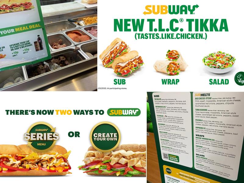 Subway Menu