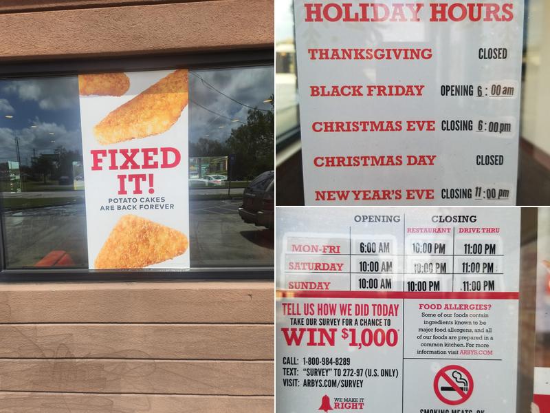 Arby's Menu