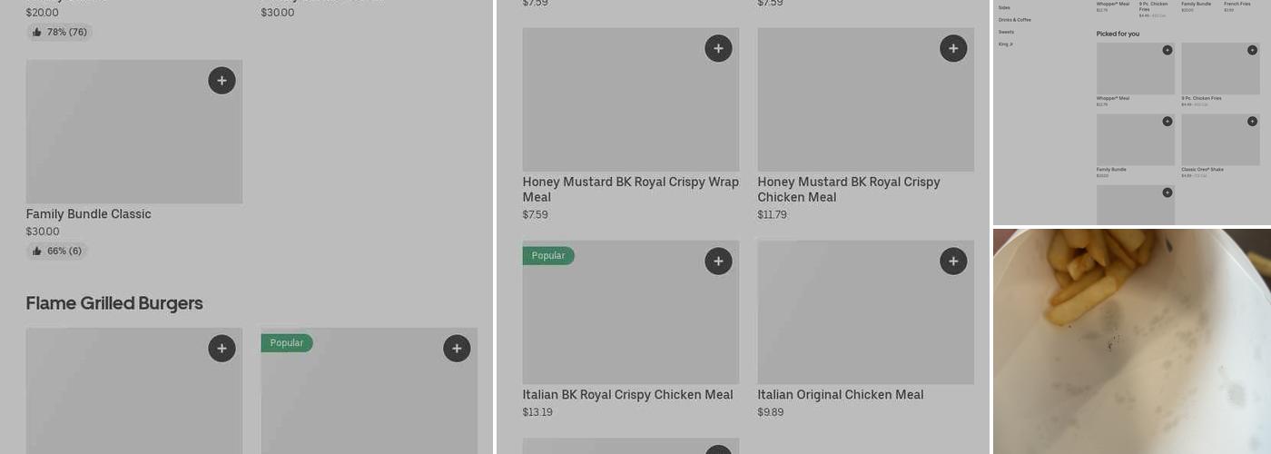Burger King Menu