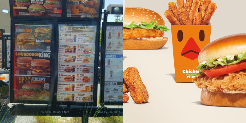 Burger King Menu