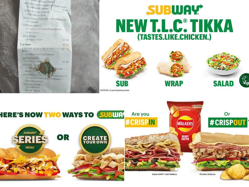 Subway Menu