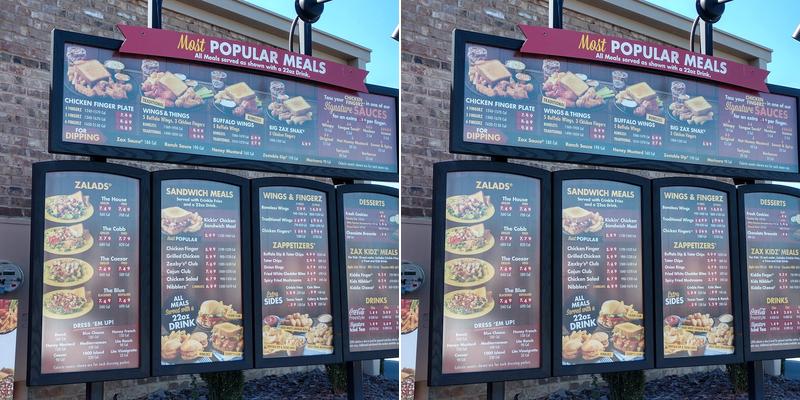 Zaxby's Chicken Fingers & Buffalo Wings Menu