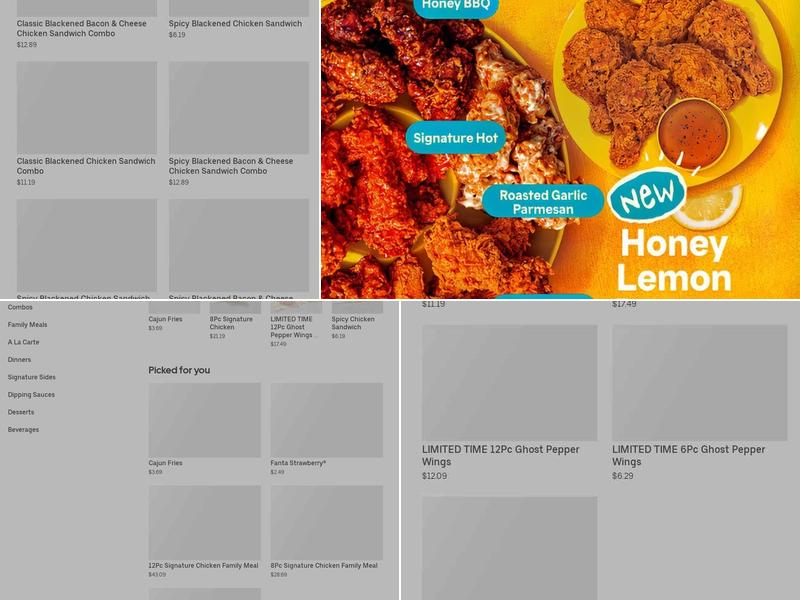 Popeyes Louisiana Kitchen Menu