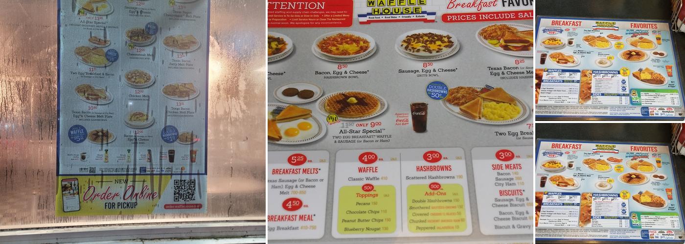 Waffle House Menu