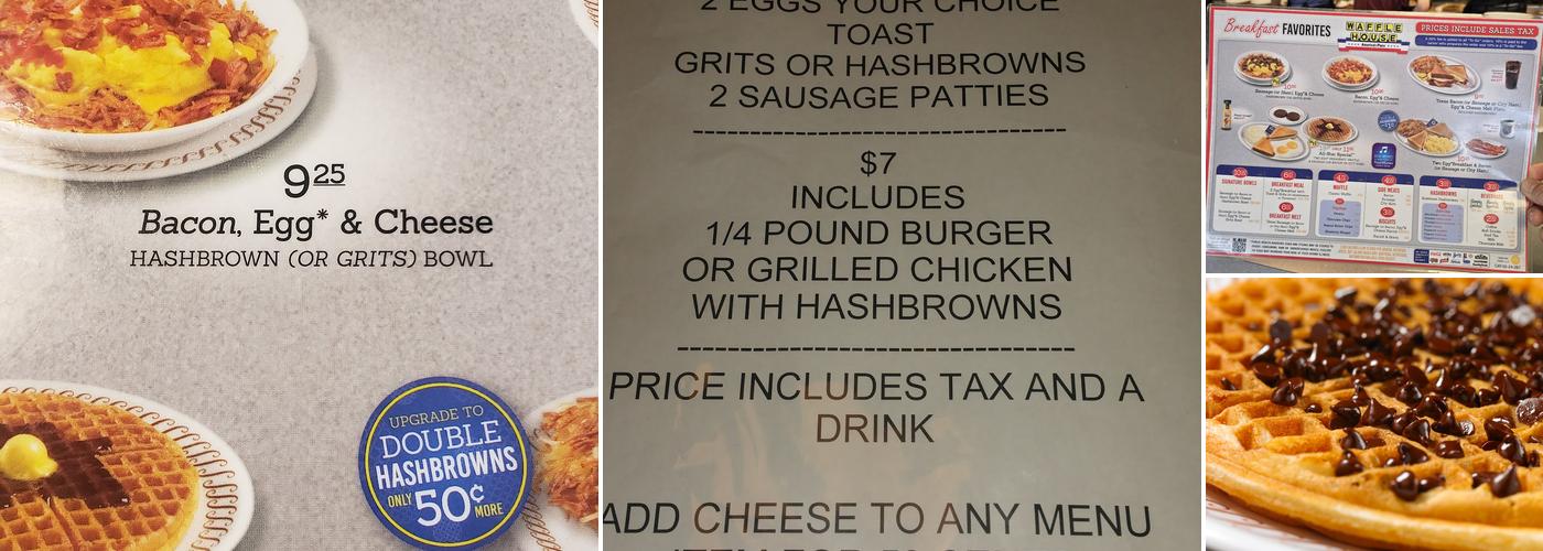 Waffle House Menu