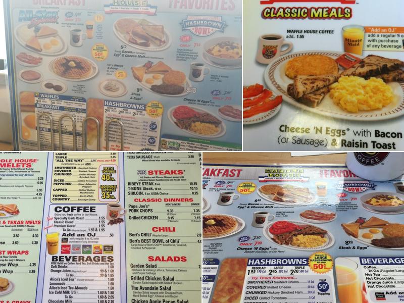 Waffle House Menu