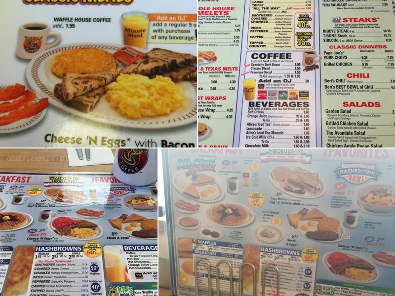 Waffle House Menu