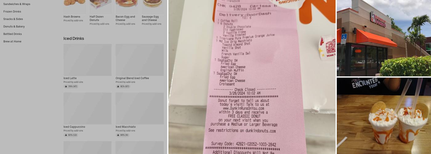 Dunkin' Menu