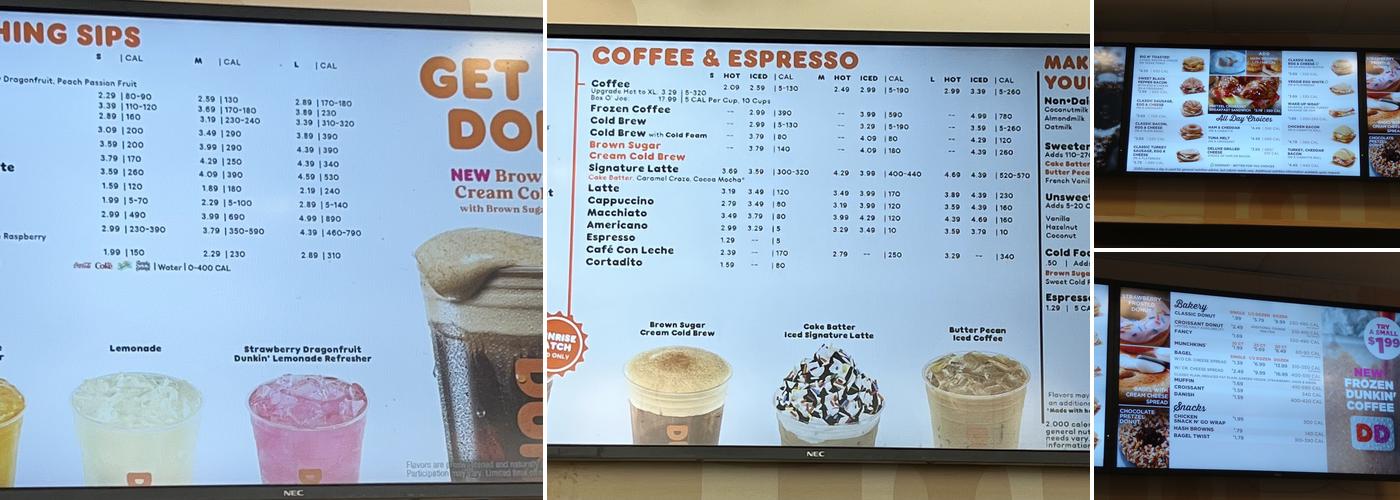 Dunkin' Menu