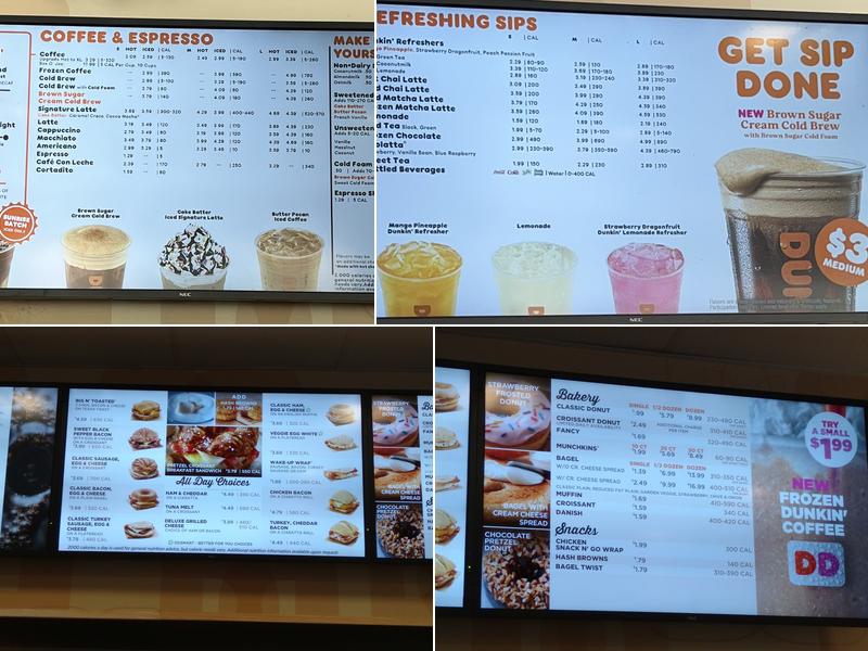 Dunkin' Menu
