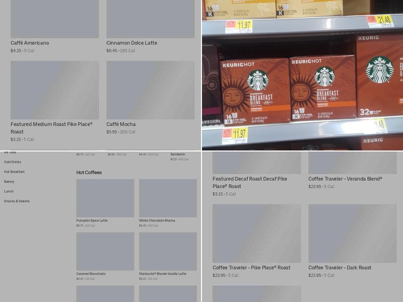 Starbucks Menu