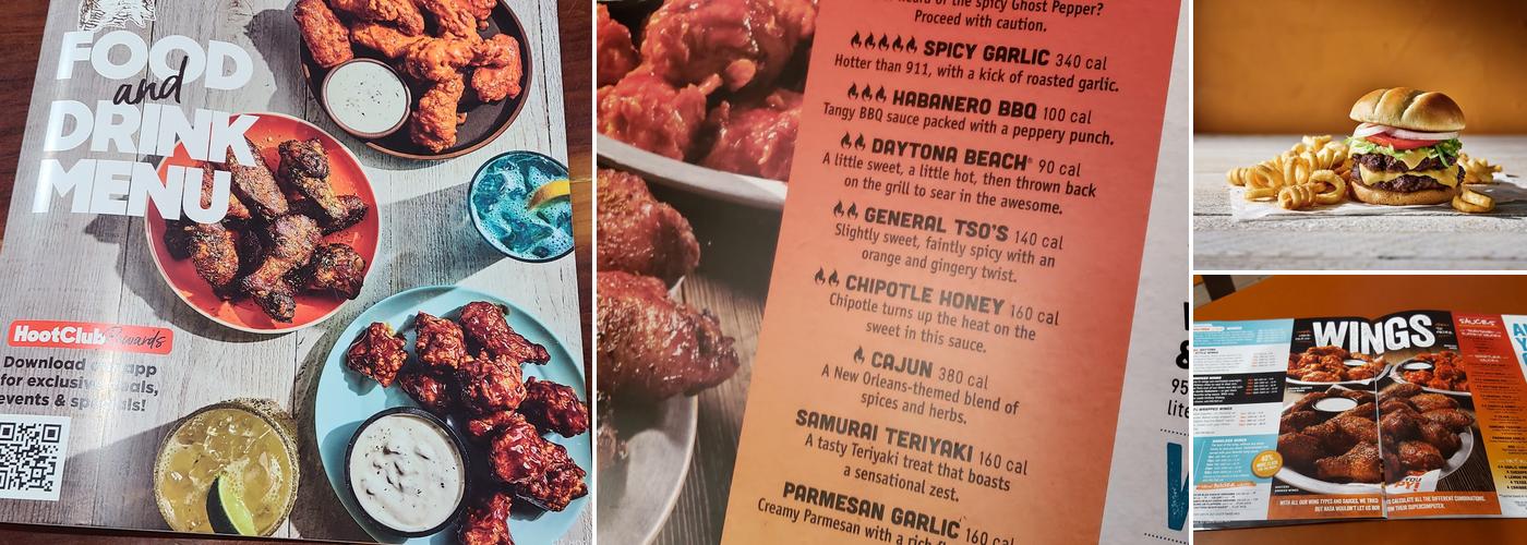 Hooters Menu