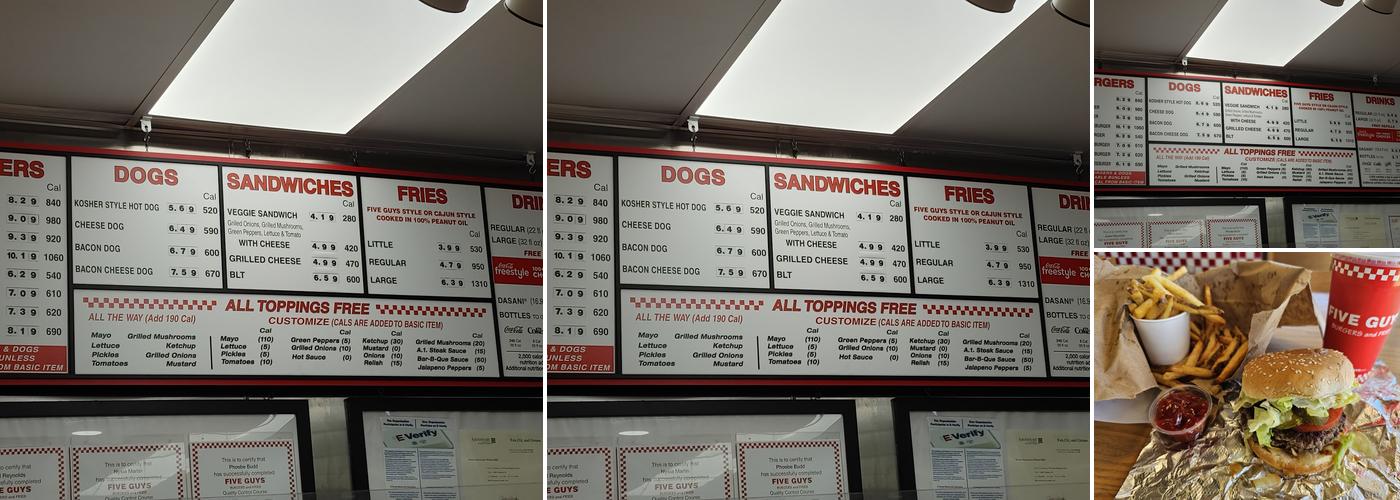 Five Guys Menu