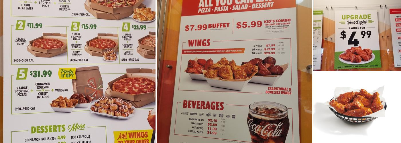 Cicis Pizza Menu