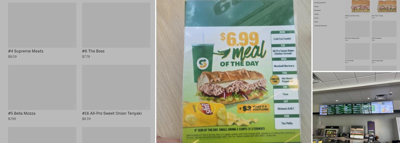 Subway Menu