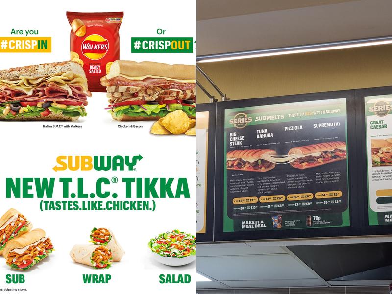 Subway Menu