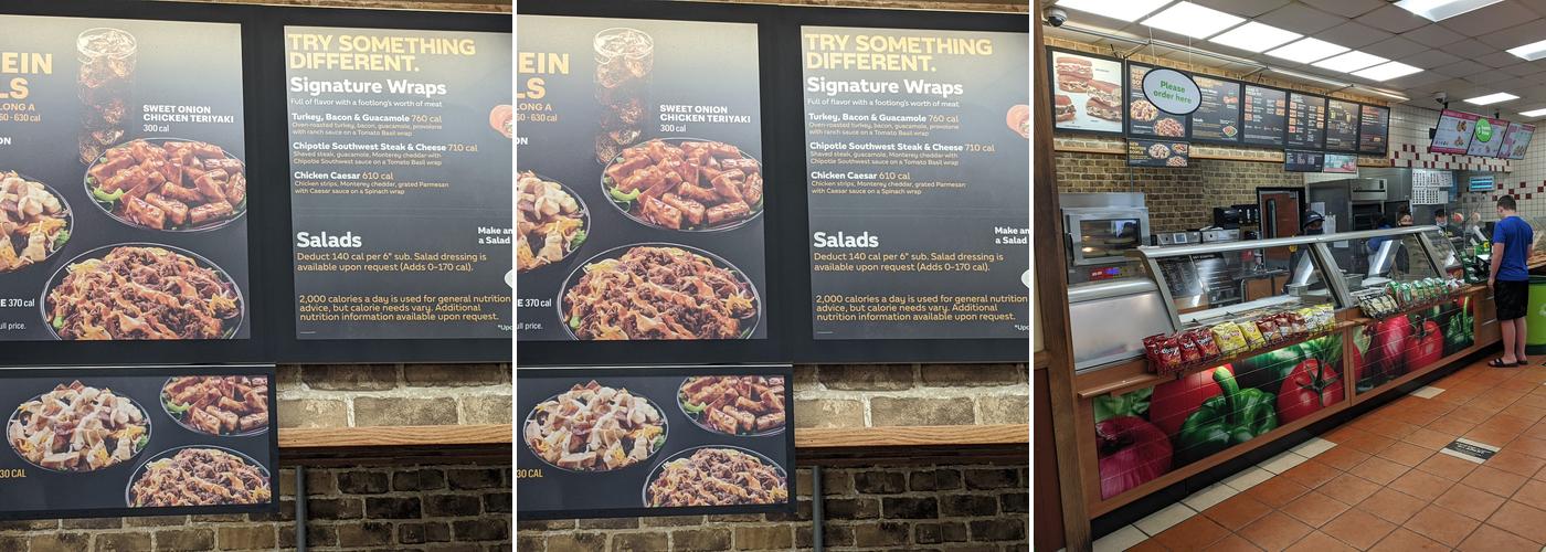 Subway Menu