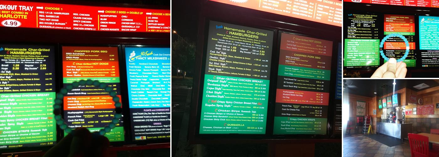 Cook Out Menu