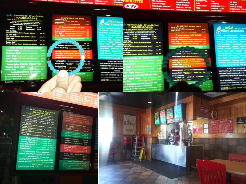 Cook Out Menu