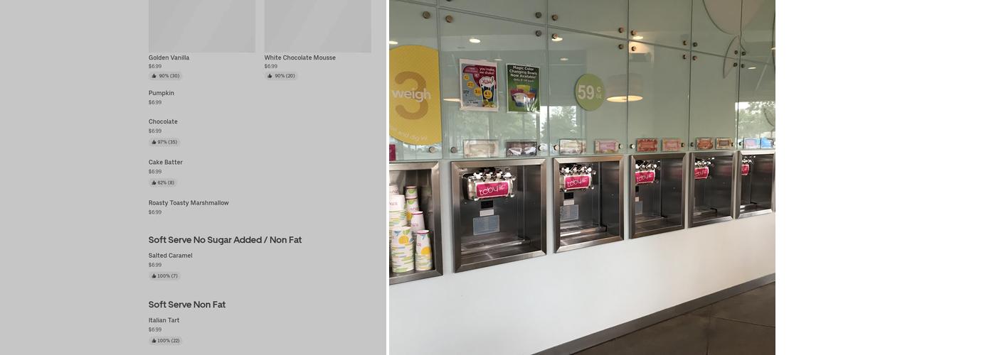 TCBY Menu
