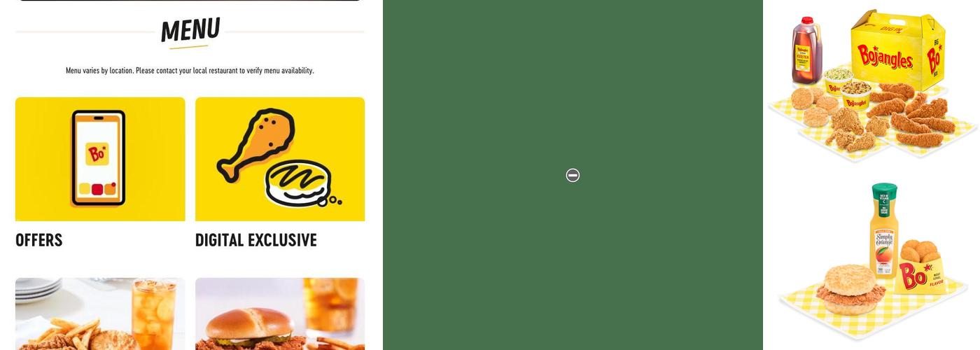 Bojangles Menu