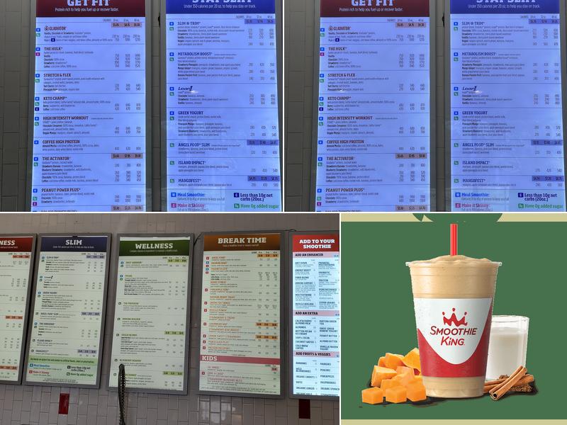 Smoothie King Menu