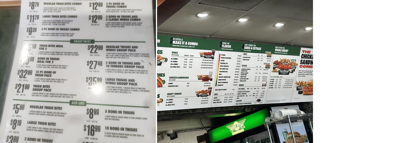 Wingstop Menu