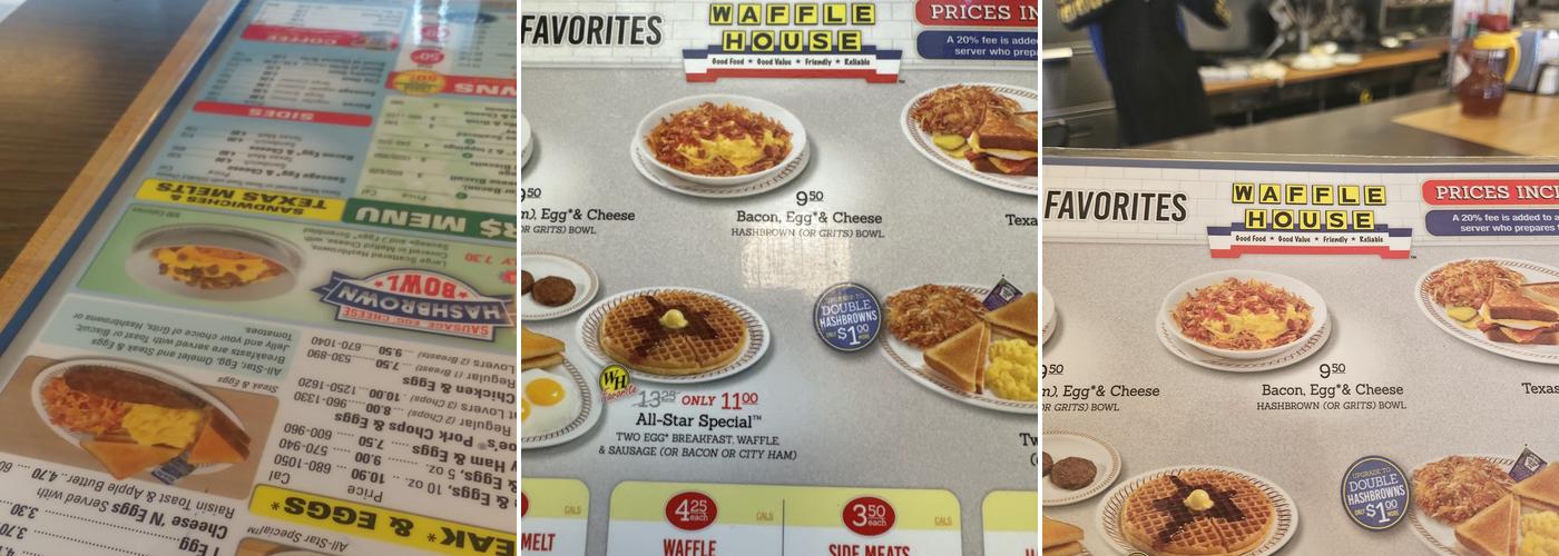 Waffle House Menu