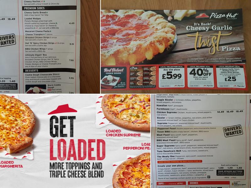 Pizza Hut Delivery Menu
