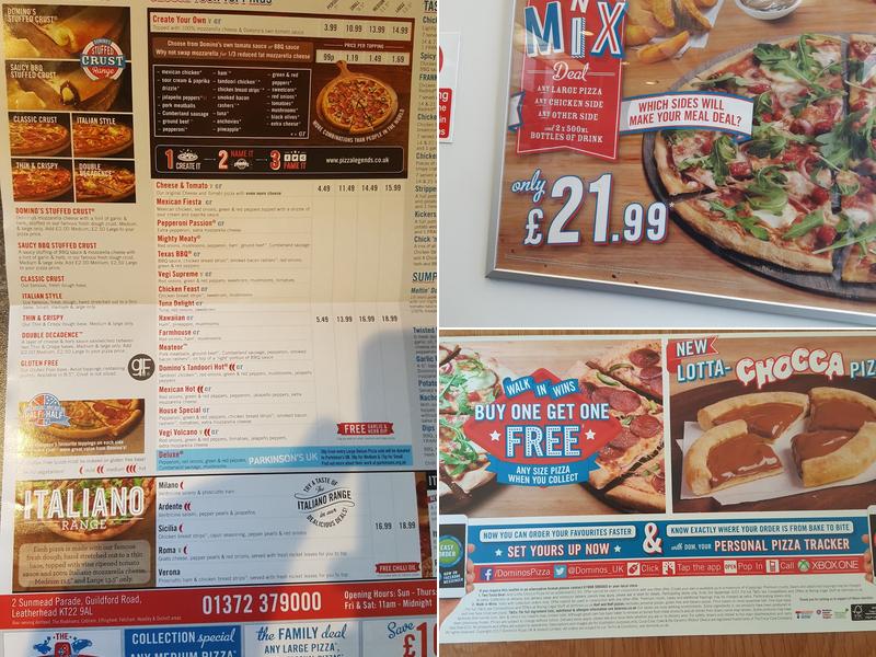 Domino's Pizza - Leatherhead Menu