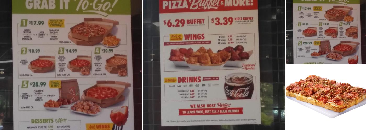 Cicis Pizza Menu