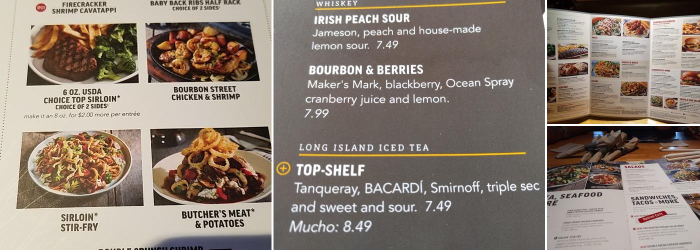 Applebee's Grill + Bar Menu