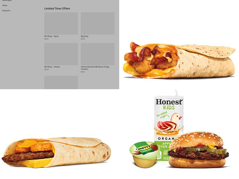 Burger King Menu