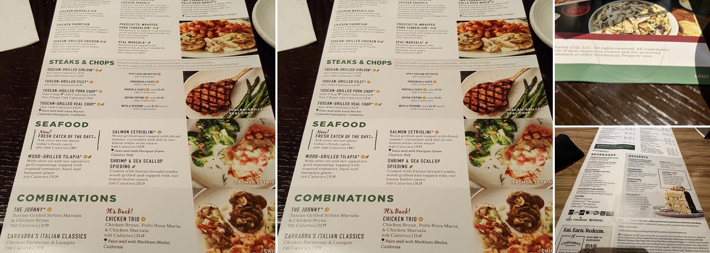 Carrabba's Italian Grill Menu