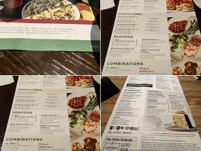 Carrabba's Italian Grill Menu