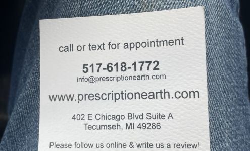 Prescription Earth Acupuncture & Herbal Medicine 402 E Chicago Blvd # A, Tecumseh Michigan 49286