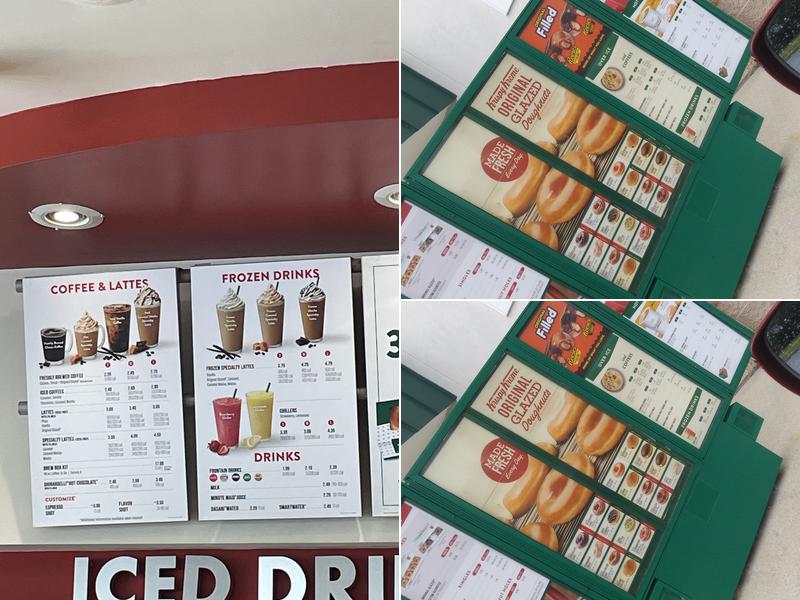 Krispy Kreme Menu
