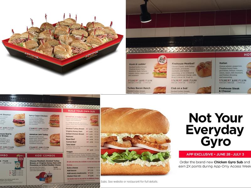 Firehouse Subs Surfside Beach Menu
