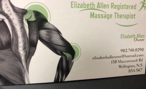 Elizabeth Allen Registered Massage Therapist 138 MacCormack Rd, Yarmouth Nova Scotia B5A 5K7